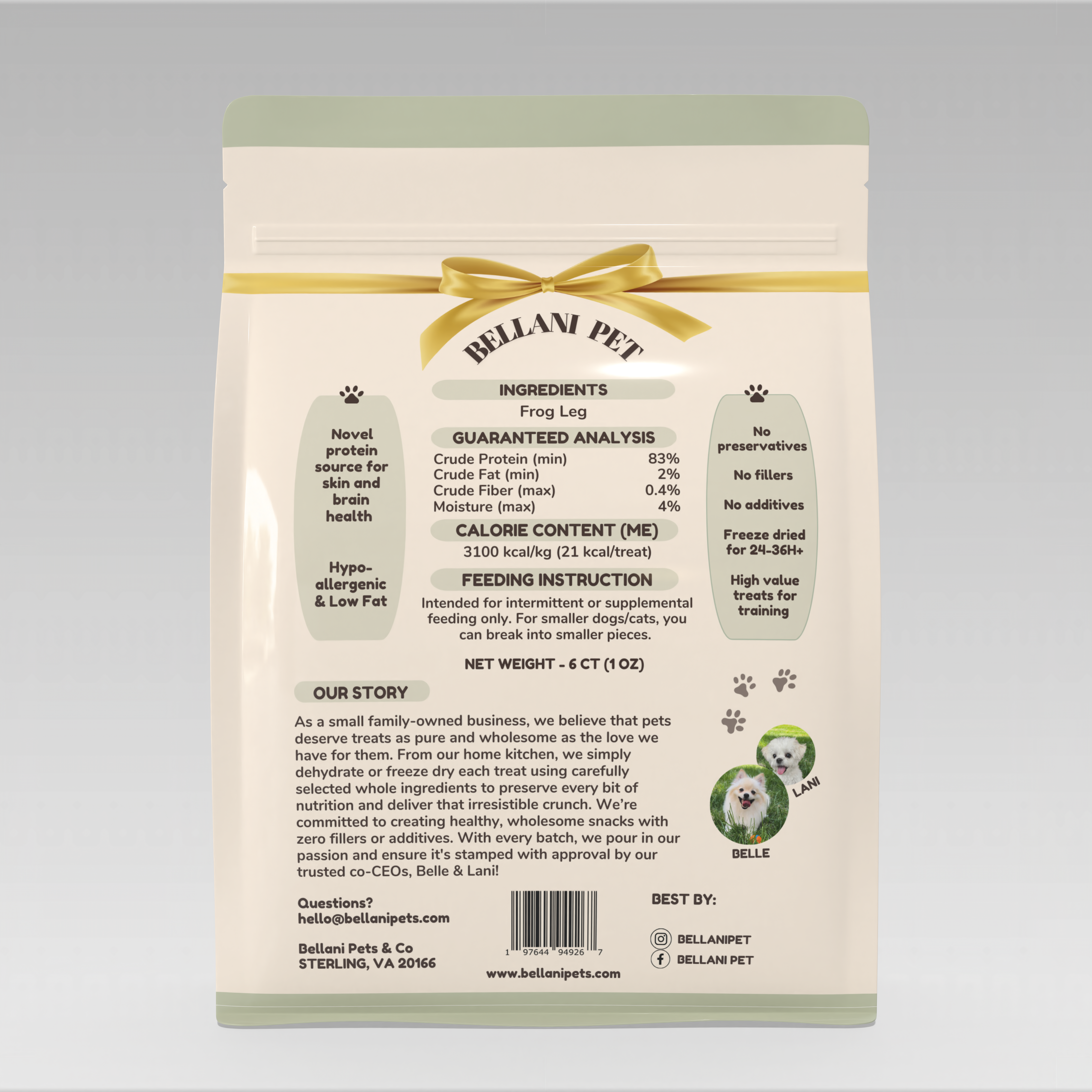 Freeze Dried Frog Legs